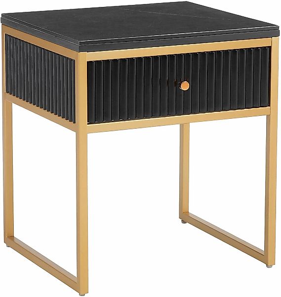 OTTO home Beistelltisch "Fleuriss" Keramikplatte, goldene Beine, FSC-zertif günstig online kaufen