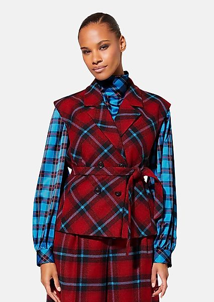 MADELEINE Langarmbluse "Bluse Karobluse mit Stehkragen" günstig online kaufen