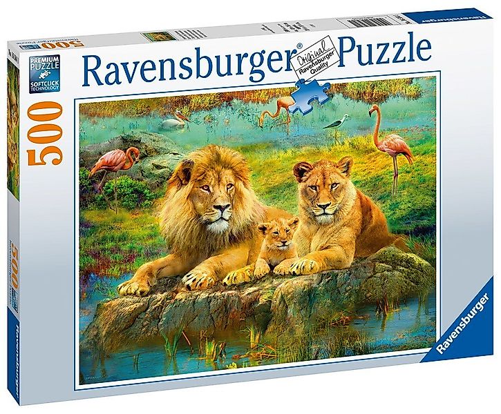 Ravensburger Puzzle 500 Teile Ravensburger Puzzle Löwen in der Savanne 1658 günstig online kaufen