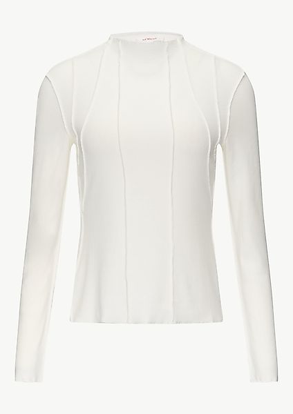 s.Oliver Langarmshirt Enganliegendes Langarmshirt mit Naht-Details günstig online kaufen