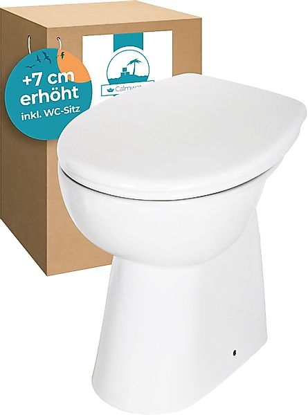 Calmwaters Tiefspül-WC Stand-WC spülrandlos mit Erhöhung, günstig online kaufen