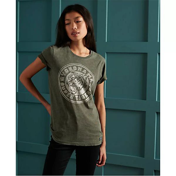 Superdry Reworked Classisc Foils Kurzarm T-shirt XS Army Khaki günstig online kaufen