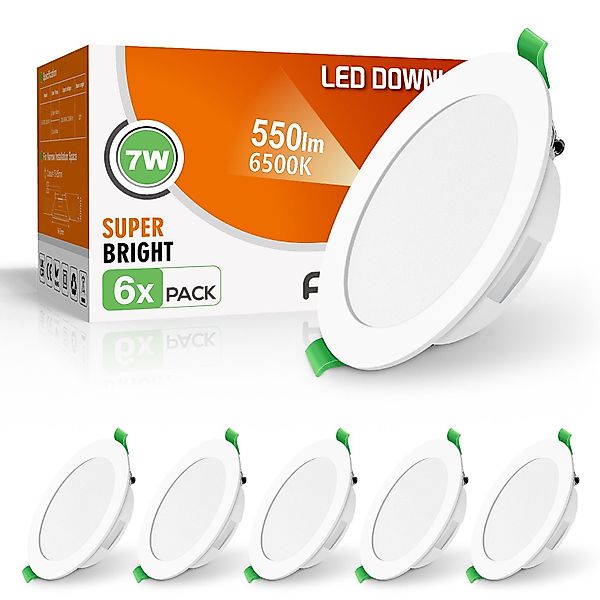 ALUSSO LED Einbaustrahler 6er-Set, IP44 Ultraflacher günstig online kaufen