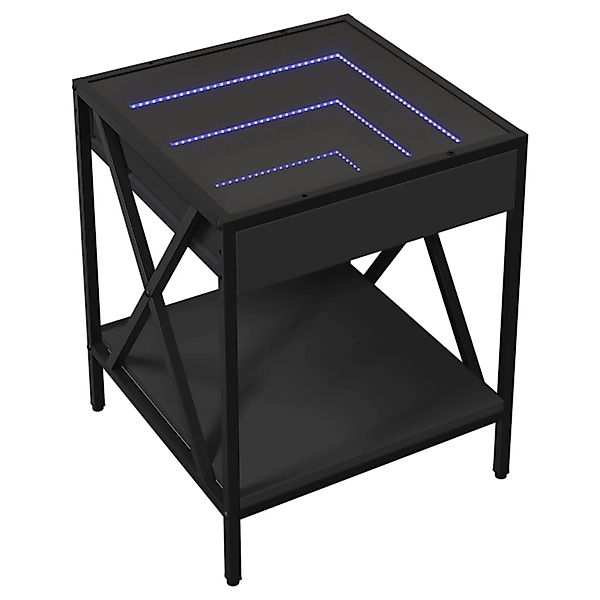 vidaXL Couchtisch mit Infinity-LED Schwarz 40x40x49 cm 847692 günstig online kaufen