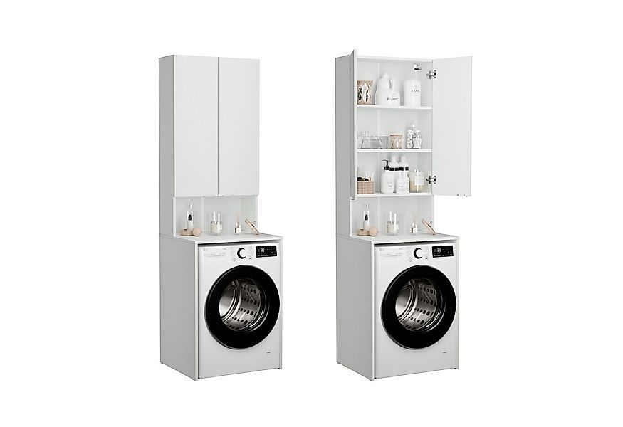 Platan Room Waschmaschinenumbauschrank Badschrank LORA Waschmaschinenschran günstig online kaufen
