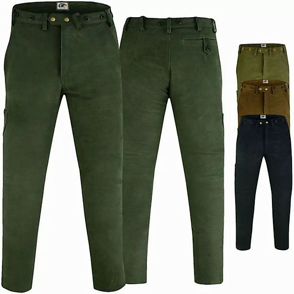 German Wear Lederhose GW604 Lange Jagdhose Jagdlederhose Jägerhose Nubukled günstig online kaufen