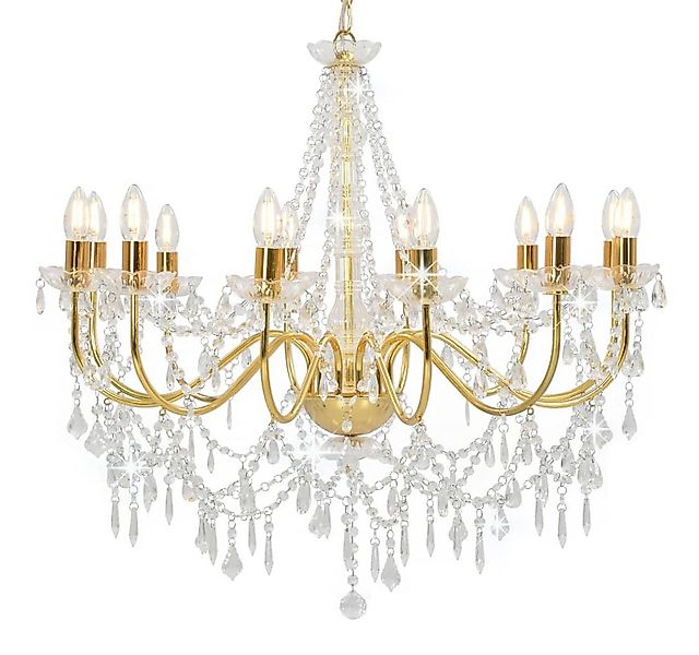 furnicato Kronleuchter Extravagante Hängelampe mit Kristallperlen, 80x75 cm günstig online kaufen