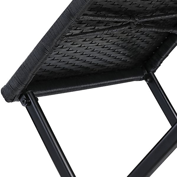 Polyrattan Klapphocker Rom 3in1 2er-Set Schwarz günstig online kaufen