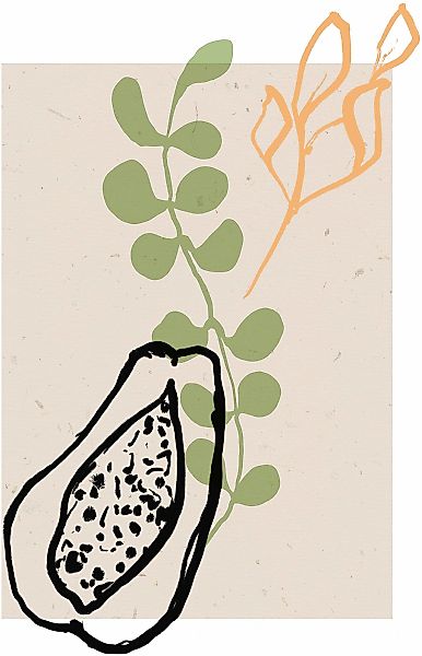 Komar Bild "Papaye du paradis" Natur 1 Stk. tlg. Wandbild zur Dekoration - günstig online kaufen