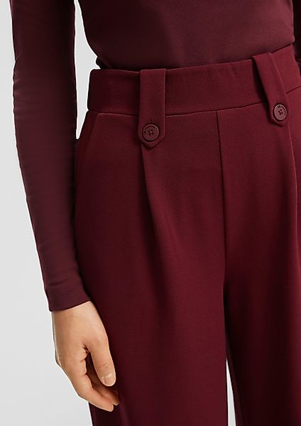 QS Stoffhose Wide-Leg Hose aus Interlockjersey günstig online kaufen