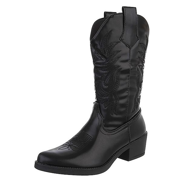 Ital-Design Eleganter Westernstiefel mit Stickerei für Damen Westernstiefel günstig online kaufen