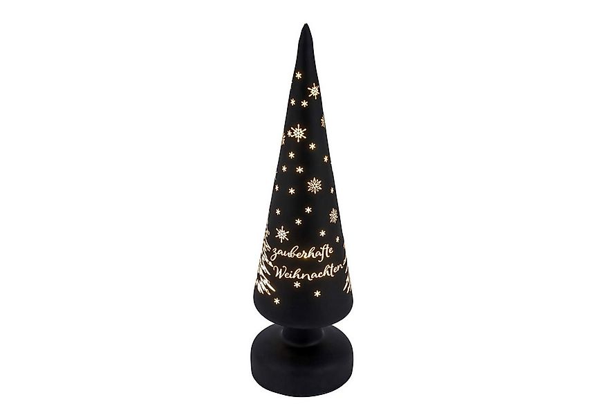 Spetebo LED Dekofigur LED Weihnachts Glasbaum schwarz matt - 30 cm, beleuch günstig online kaufen