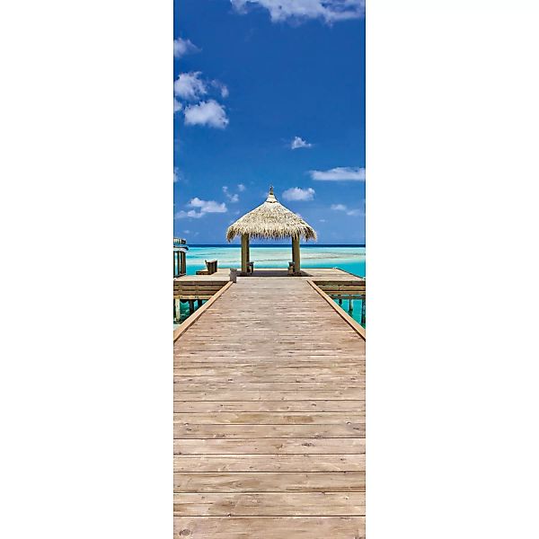 KOMAR Vlies Fototapete - Beach Resort - Größe 100 x 280 cm mehrfarbig günstig online kaufen