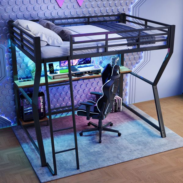 STILVORA Hochbett 90×200 Jugendbett mit matratze,Metallbett günstig online kaufen
