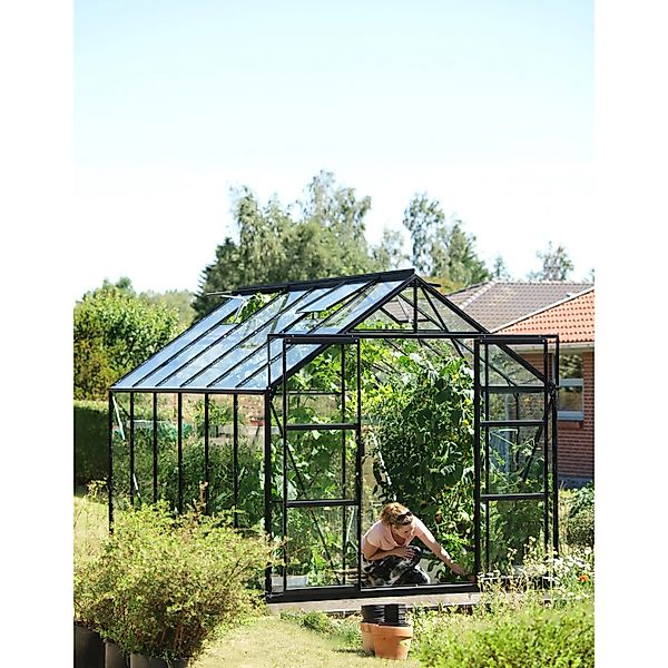 Vitavia Gewächshaus Uranus 9900 Schwarz 9,9 m² inkl. Fundament günstig online kaufen