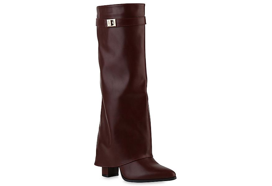 VAN HILL 841807 Stiefel Damen Klassische Stiefel Spitze Schnallen Leder-Opt günstig online kaufen