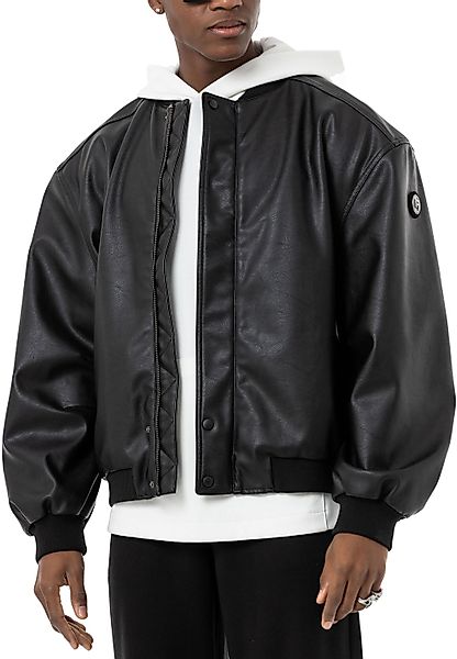 RedBridge Lederimitatjacke Herren Kunstleder Bomberjacke Oversize günstig online kaufen