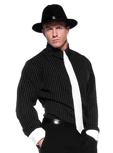 Underwraps Kostüm Gangster Shirt, Edles Mafioso Hemd mit weißer Krawatte günstig online kaufen