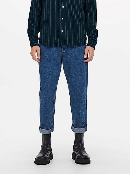 ONLY & SONS Regular-fit-Jeans (1-tlg) O&S Loose Cropped Jeans günstig online kaufen