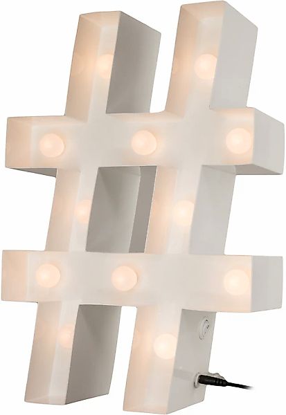 MARQUEE LIGHTS LED Dekolicht »Hashtag«, 12 flammig, Leuchtmittel LED-Modul günstig online kaufen