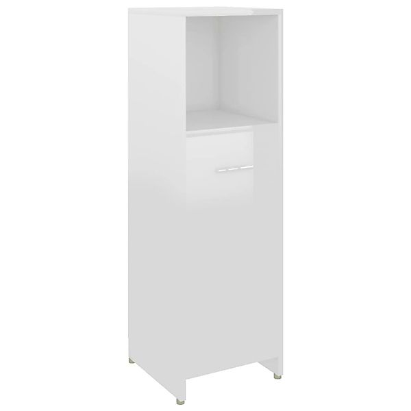 Badezimmerschrank Hochglanz-weiß 30x30x95 Cm Spanplatte günstig online kaufen