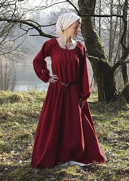 Battle Merchant Ritter-Kostüm Mittelalterkleid, Unterkleid Ana, rot günstig online kaufen