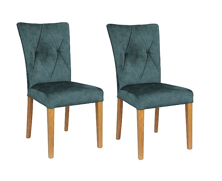 Home affaire 4-Fußstuhl "Diamond" (Set) 2 Stk.Sitz und Ruecken gepolstert günstig online kaufen