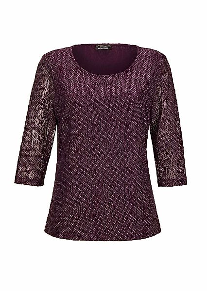 GOLDNER Kurzarmbluse "Spitzenbluse mit zartem Glanz" günstig online kaufen