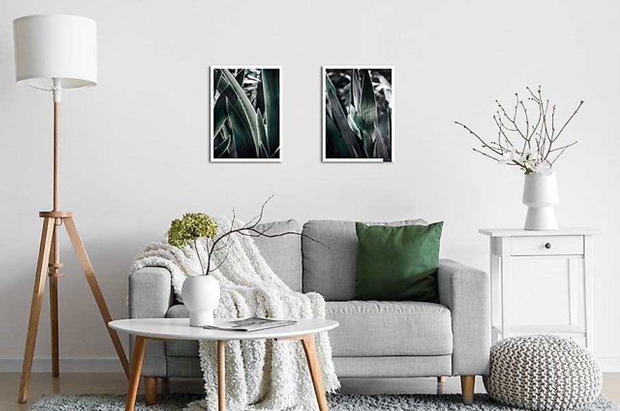 Bruno Banani Bild mit Rahmen »Blätter - Gerahmter Digitaldruck - Wandbild« günstig online kaufen