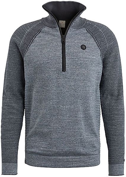 Cast Iron Half Zip Pullover Blau - Größe L günstig online kaufen