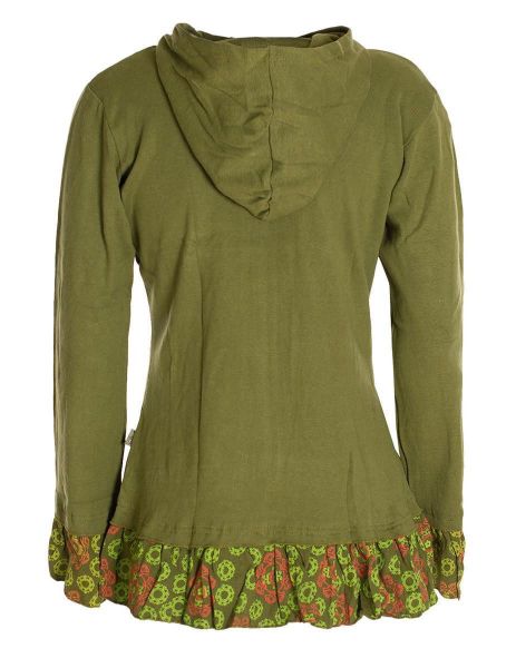 Vishes Kapuzensweatjacke Damen Sommerjacke Blumen-Strickjacke Elfenjacke günstig online kaufen