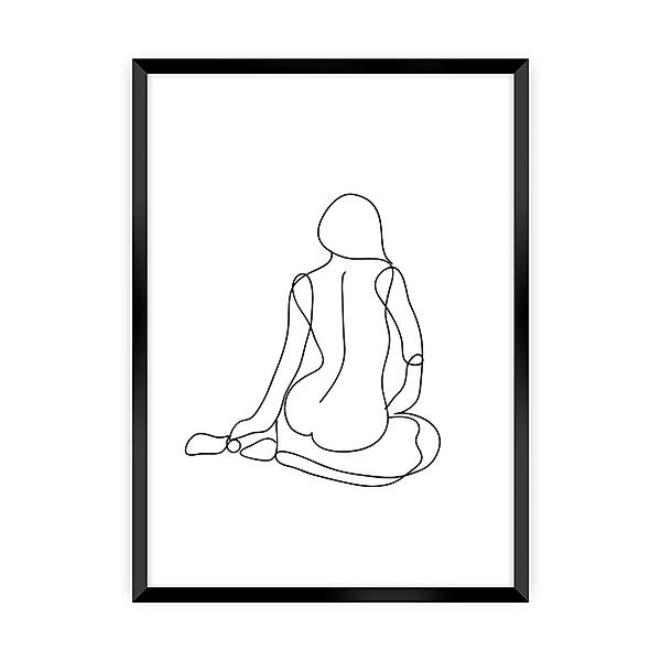 Poster Figure Line I, 21 x 30 cm , Ramka: Czarna günstig online kaufen