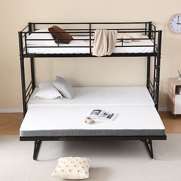 Thanaddo Etagenbett Etagenbett mit ausklappbarem Ausziehbett, Metallbett, s günstig online kaufen