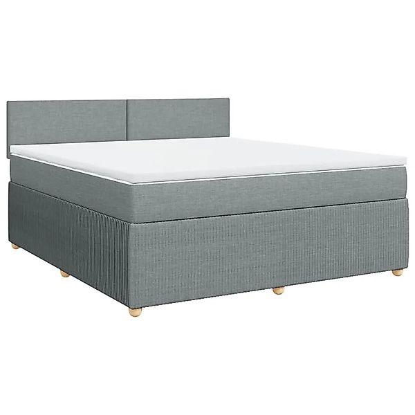 vidaXL Boxspringbett mit Matratze Hellgrau 180x200 cm Stoff 3287528 günstig online kaufen