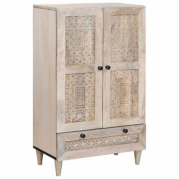 vidaXL Fächerschrank Hochboard mit Regal Weiß günstig online kaufen