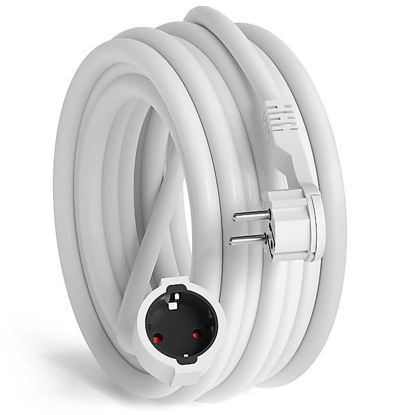 hb-digital 10m Verlängerungskabel mit Winkelstecker H05VV-F Kabel IP22 günstig online kaufen