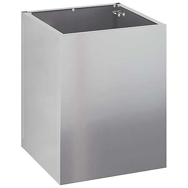 vidaXL Blumentopf Gartenblumentopf Silber Verzinkter Stahl günstig online kaufen