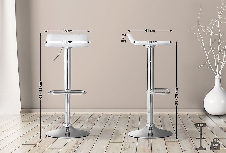 CLP Barhocker Dyn, mit Kunstleder-Bezug, höhenverstellbar, günstig online kaufen