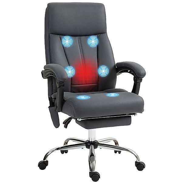Vinsetto Schreibtischstuhl Bürostuhl mit Wippfunktion, Massagesessel günstig online kaufen
