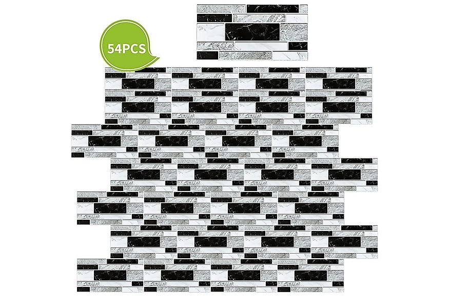 SURFOU Fliesenaufkleber 54 Stück Fliesenaufkleber 20 x 10 cm Selbstklebende günstig online kaufen