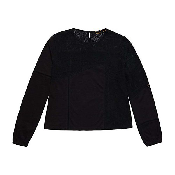 Superdry Bohemian Lace Langarm-t-shirt S Jet Black günstig online kaufen