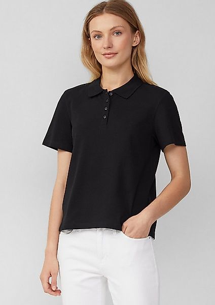 s.Oliver Kurzarmshirt Polo-Shirt Verkürztes Poloshirt aus Baumwollpiqué günstig online kaufen