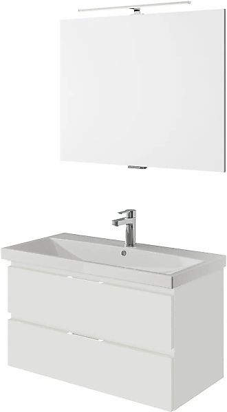 Saphir Badmöbel-Set »Serie 4035 2-teilig, Keramikwaschtisch mit LED-Spiegel günstig online kaufen