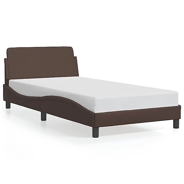 vidaXL Bettgestell Dover Braun 100x200 cm Kunstleder 373140 günstig online kaufen