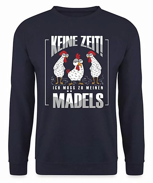 Quattro Formatee Sweatshirt Ich muss zu meinen Mädels - Huhn Hahn Chicken B günstig online kaufen