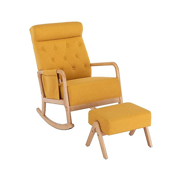 OKWISH Relaxsessel Schaukelsessel, Relaxstuhl, Schaukelstuhl (Leinen, günstig online kaufen
