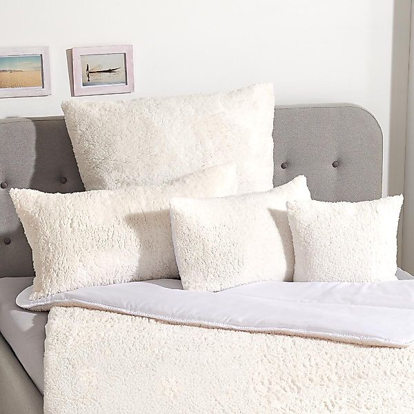 TRAUMSCHLAF Kunstfaserkopfkissen Teddy Flausch, Füllung: Bezug: günstig online kaufen