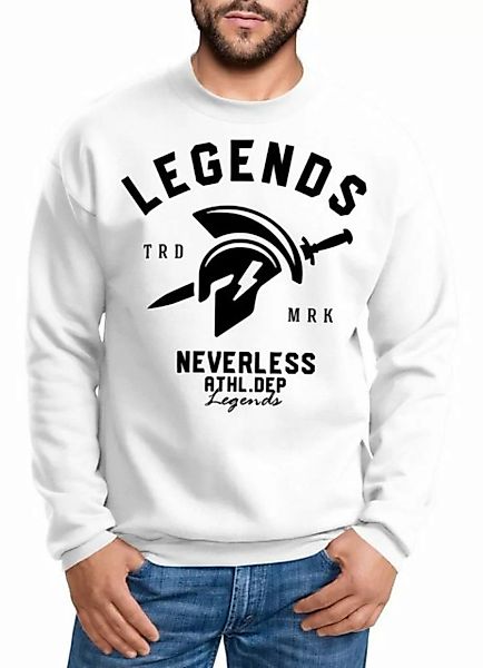 Neverless Sweatshirt Cooles Herren T-Shirt Legends Sparta Gladiator Gym Ath günstig online kaufen