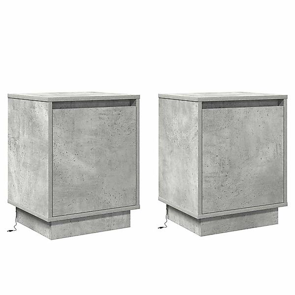 vidaXL Nachttisch mit 2 Stk Betongrau 39 x 34,5 x 50 cm Holzwerkstoff 86960 günstig online kaufen