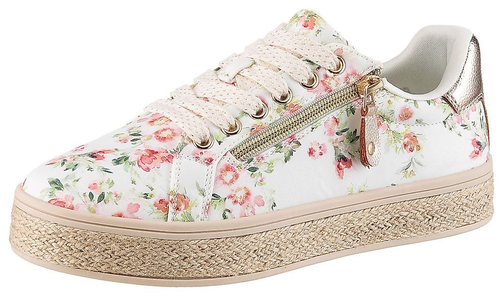 Aniston SHOES Plateausneaker Sneaker, Schnürschuh mit bunten Metallic-Besat günstig online kaufen